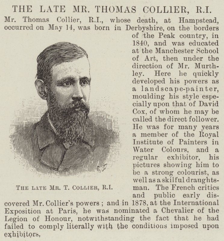 El difunto Sr. Thomas Collier, RI de English School