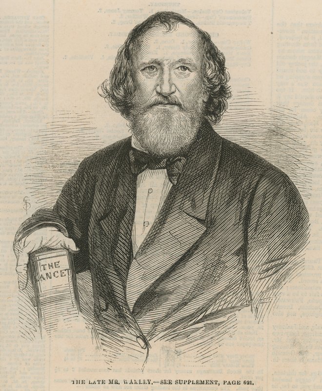 El difunto Thomas Wakley, MP por Finsbury y editor fundador de The Lancet de English School
