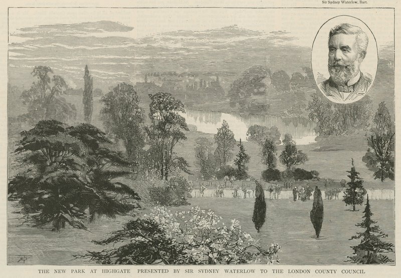 El nuevo parque en Highgate presentado por Sir Sydney Waterlow de English School