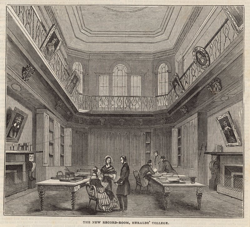 La nueva sala de registros, Colegio de Heraldos de English School