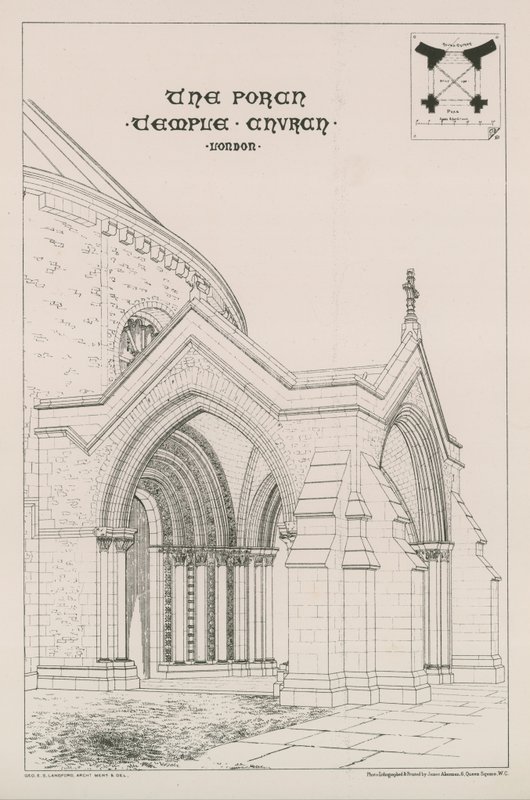 El pórtico de la Iglesia del Temple de English School