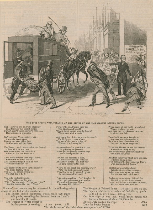La oficina de correos en la oficina del Illustrated London News de English School