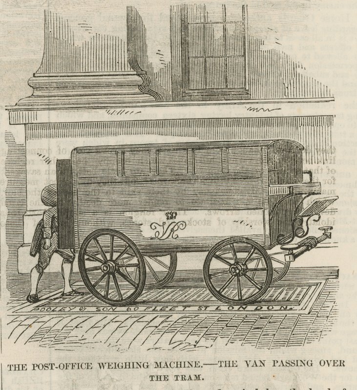 La máquina de pesar de la oficina de correos de English School
