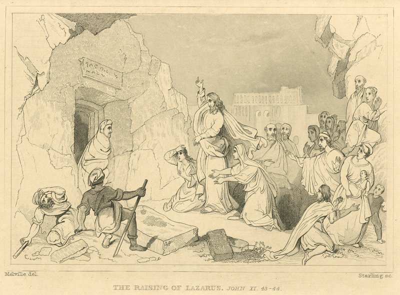 La resurrección de Lázaro, Juan XI, 43-44 de English School