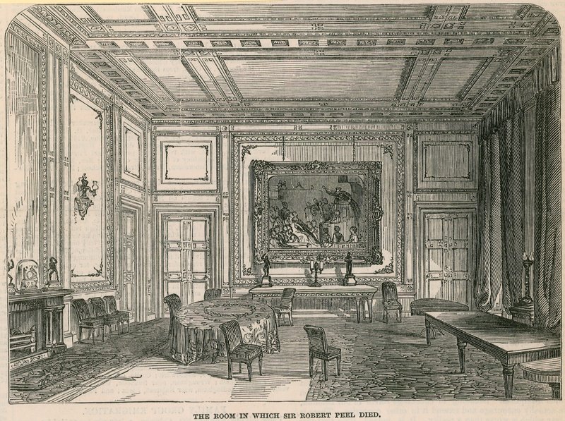 La habitación en la que murió Sir Robert Peel de English School