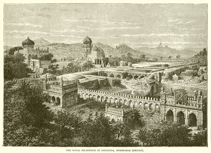 La necrópolis real en Golconda, Hyderabad de English School
