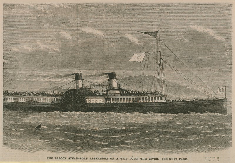 El barco de salón Alexandra en un viaje por el río de English School