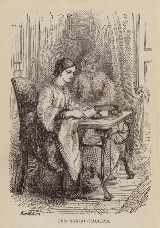 La máquina de coser (grabado) de English School