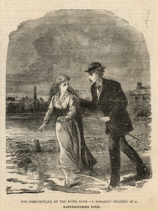 El sonámbulo en la orilla del río de English School