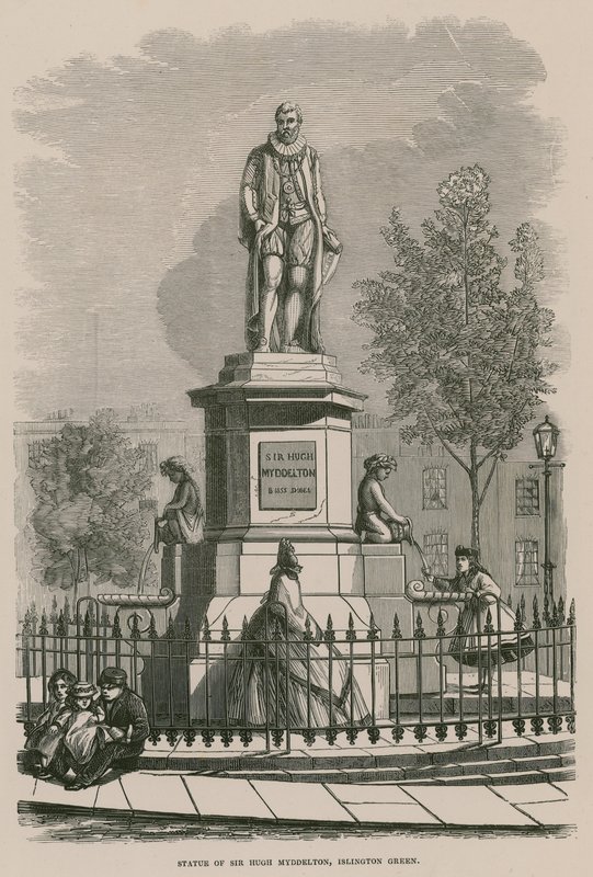 La estatua de Sir Hugh Myddleton en Islington Green de English School