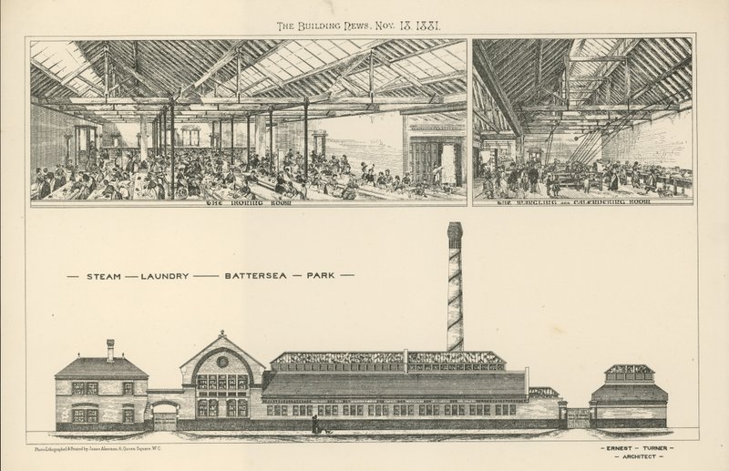 La lavandería a vapor en Battersea Park de English School