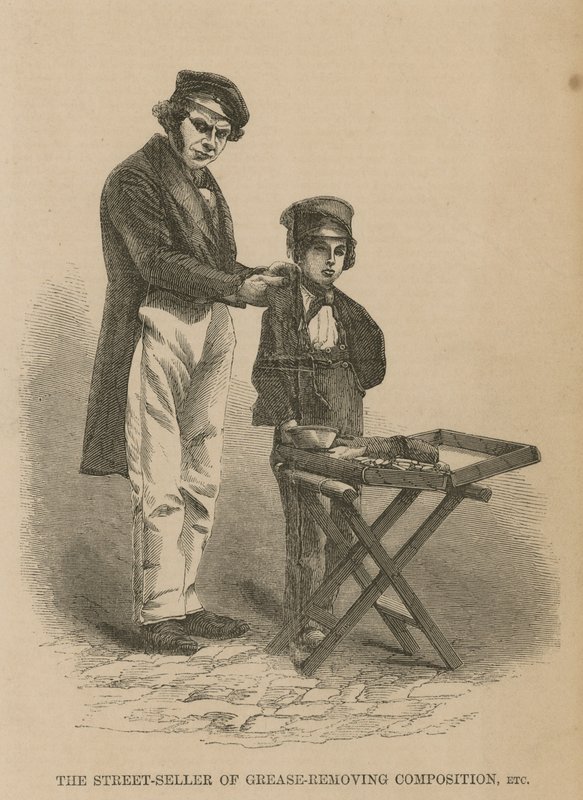 El vendedor ambulante de composición quitagrasa de English School