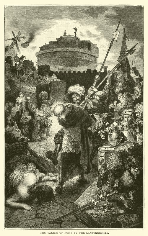 La toma de Roma por los Lansquenetes de English School