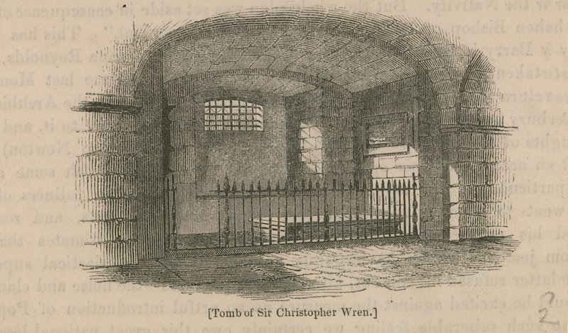 La tumba de Sir Christopher Wren de English School