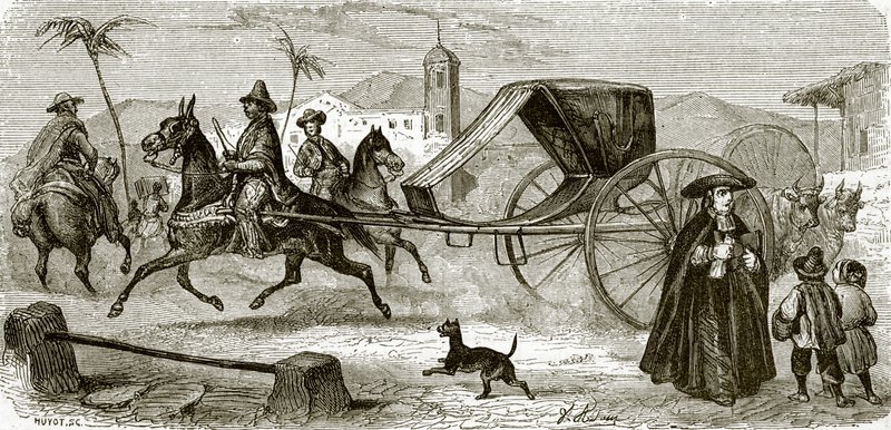 El volante (carruaje de alquiler) de La Habana de English School