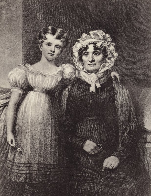 La viuda y la nieta de Robert Burns de English School