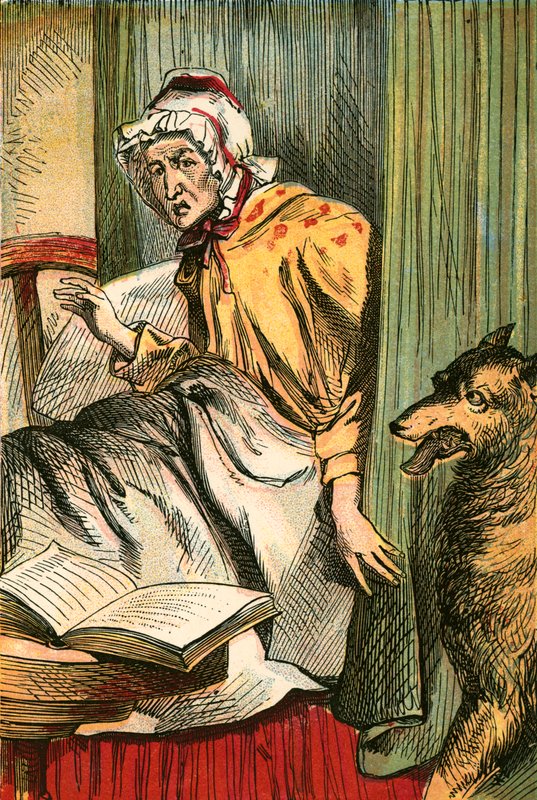 El lobo en la cabaña de la abuela de English School