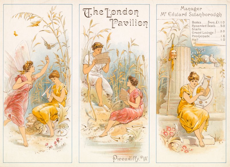 Programa de teatro, The London Pavilion, Piccadilly de English School