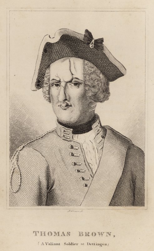 Thomas Brown, Un Soldado Valiente en Dettingen de English School