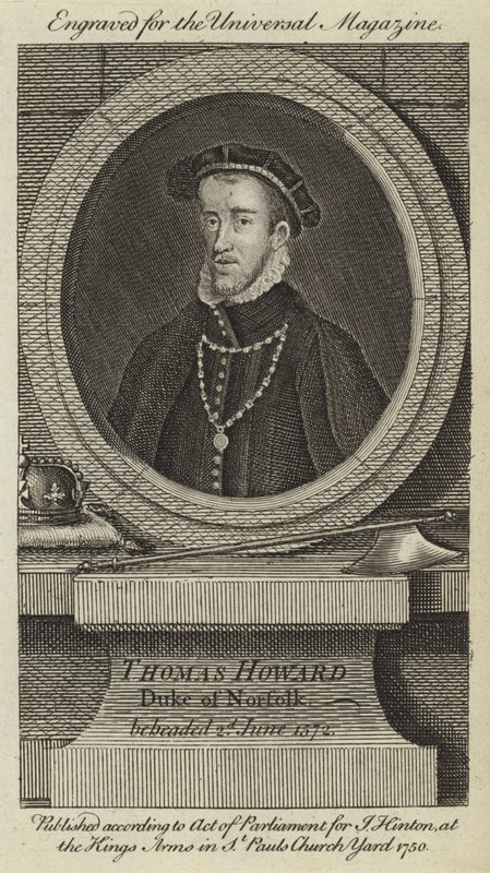 Thomas Howard, Duque de Norfolk, decapitado el 2 de junio de 1572 de English School