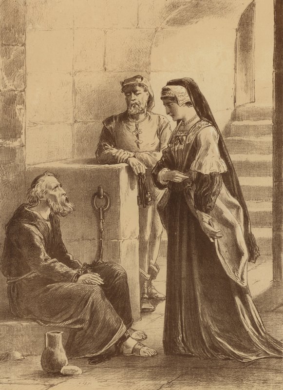 Thomas Maxfield, "Una dama de calidad encontró medios para hacerle una visita caritativa" de English School