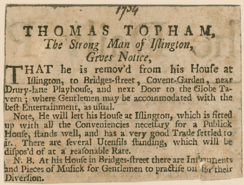 Thomas Topham, el hombre fuerte de Islington de English School