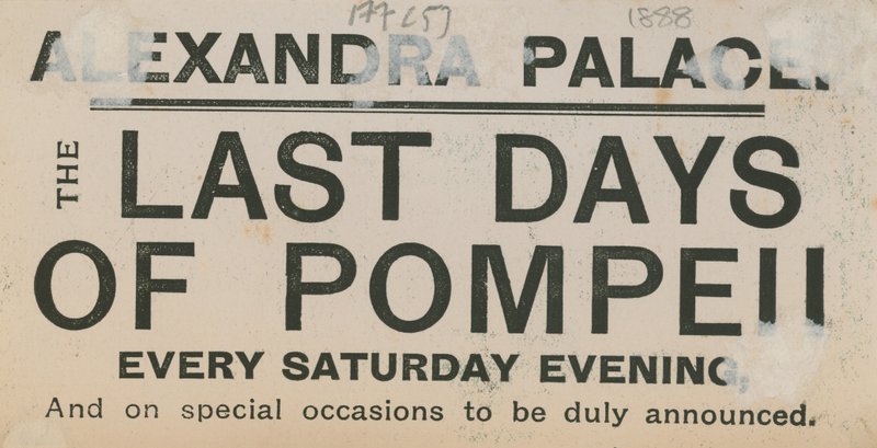 Entrada para Los Últimos Días de Pompeya en el Alexandra Palace de English School