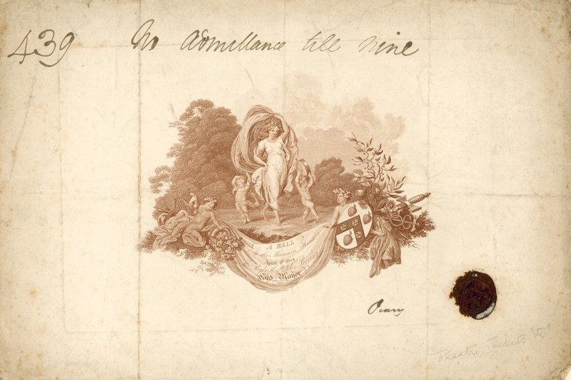 Entrada para el Baile en Mansion House, Londres, 2 de abril de 1804 de English School