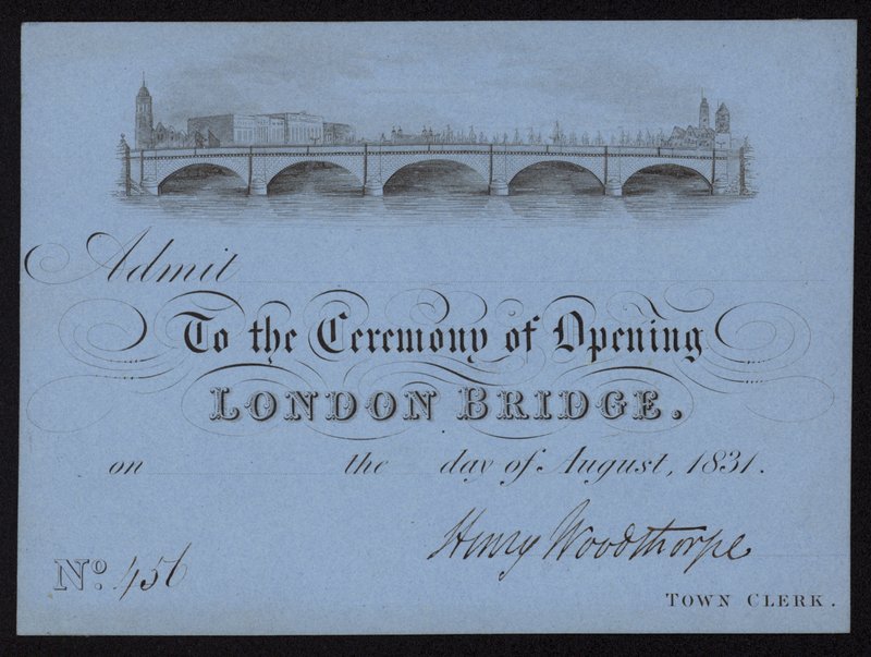 Entrada a la inauguración del Puente de Londres de English School