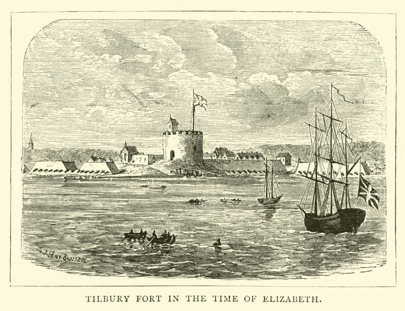 Fuerte de Tilbury en la época de Isabel I de English School
