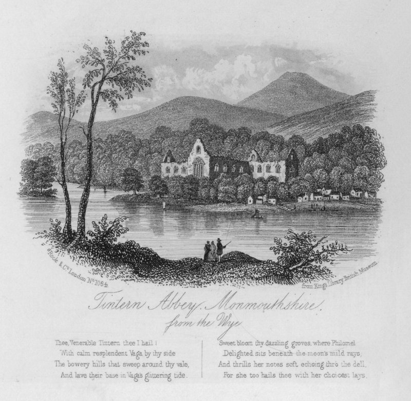 Abadía de Tintern, Monmouthshire, desde el Wye de English School