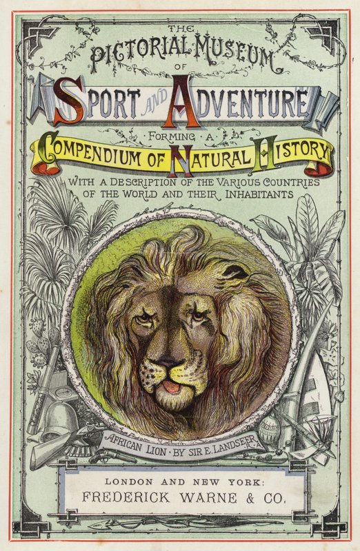 Portada del Museo Pictórico del Deporte y la Aventura (litografía en color) de English School