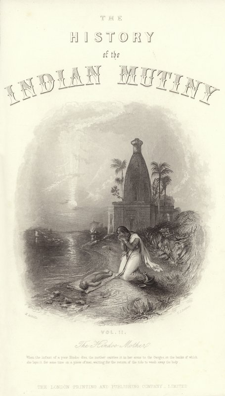 Página de título de La Historia del Motín Indio de English School
