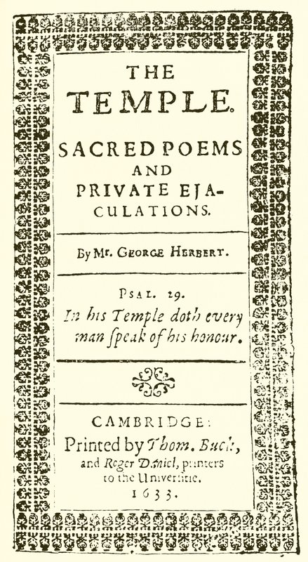Portada de El Templo de George Herbert de English School