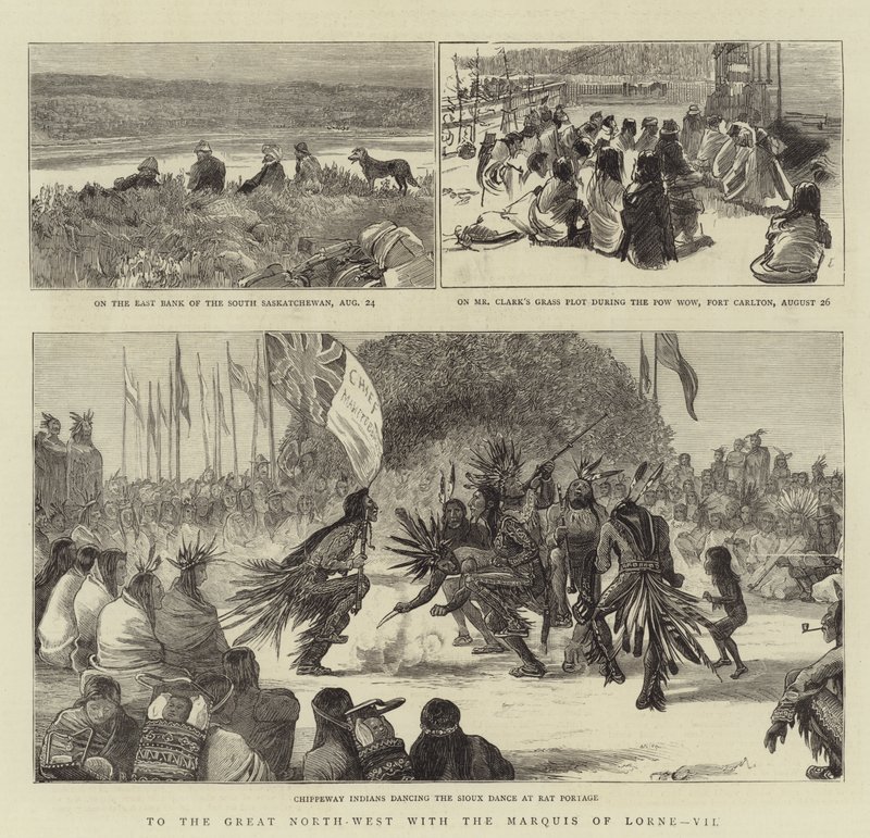 Al Gran Noroeste con el Marqués de Lorne, VII (grabado) de English School