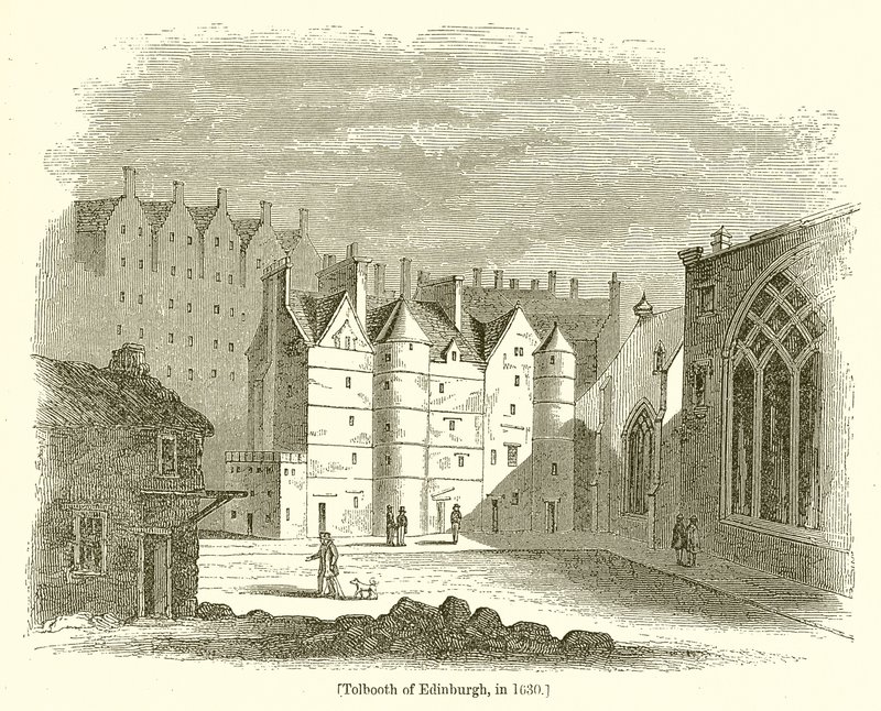 Tolbooth de Edimburgo, en 1630 de English School