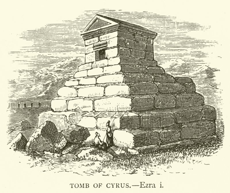 Tumba de Ciro, Esdras, i (grabado) de English School