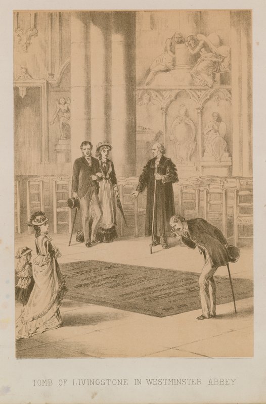 Tumba de Livingstone en la Abadía de Westminster de English School