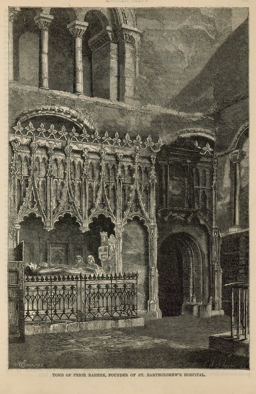 Tumba del Prior Rahere, fundador del Hospital de San Bartolomé de English School