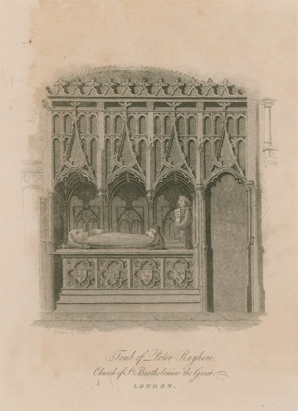 Tumba del Prior Rayhere, Iglesia de San Bartolomé el Grande, Smithfield de English School