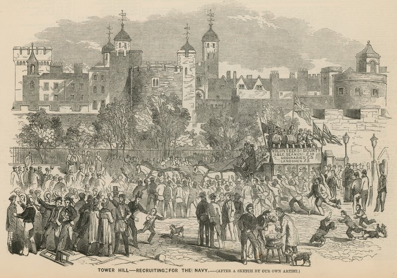 Tower Hill, Londres: reclutamiento para la Marina de English School