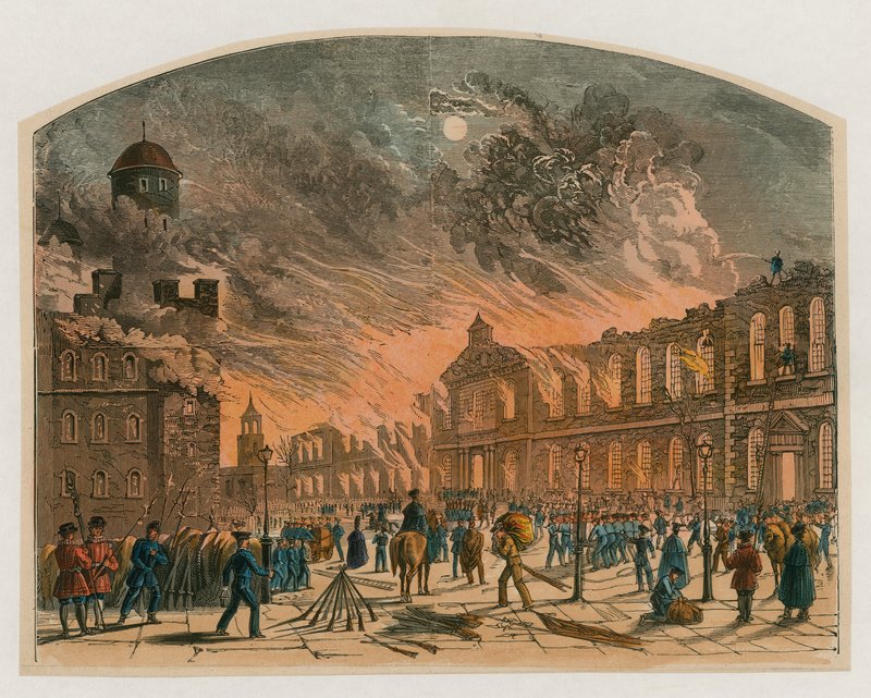 Incendio de la Torre de Londres, 1841 de English School