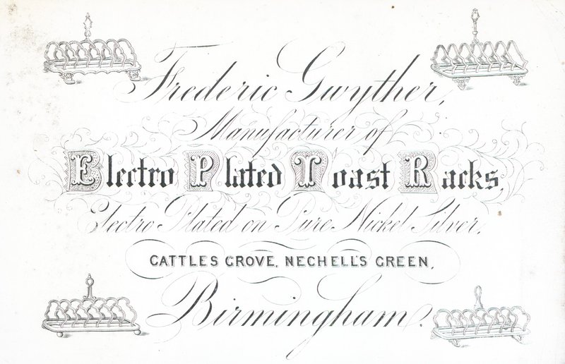 Tarjeta comercial, Frederic Gwyther de English School