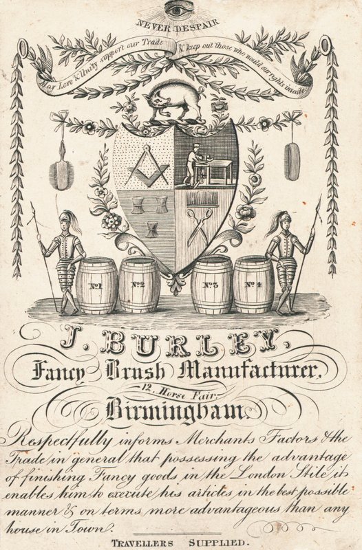 Tarjeta comercial, J Burley de English School