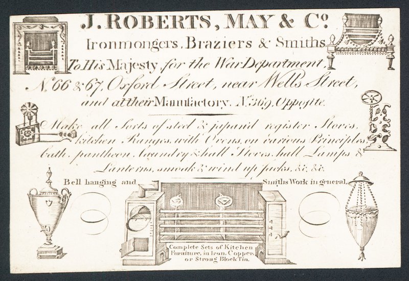 Tarjeta comercial, J Roberts, May & Co de English School