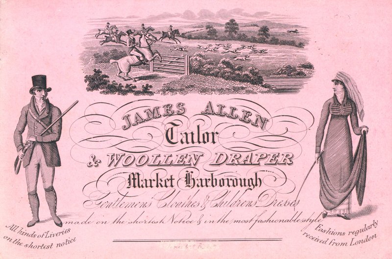 Tarjeta comercial, James Allen de English School