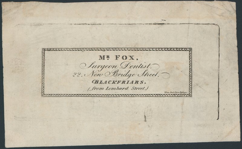 Tarjeta comercial, Mr Fox de English School