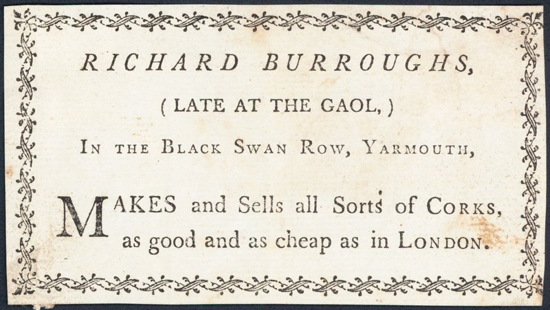 Tarjeta comercial, Richard Burroughs de English School