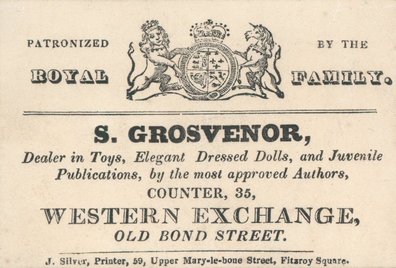 Tarjeta comercial, S Grosvenor de English School