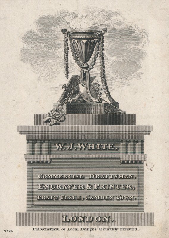 Tarjeta comercial, W J White de English School